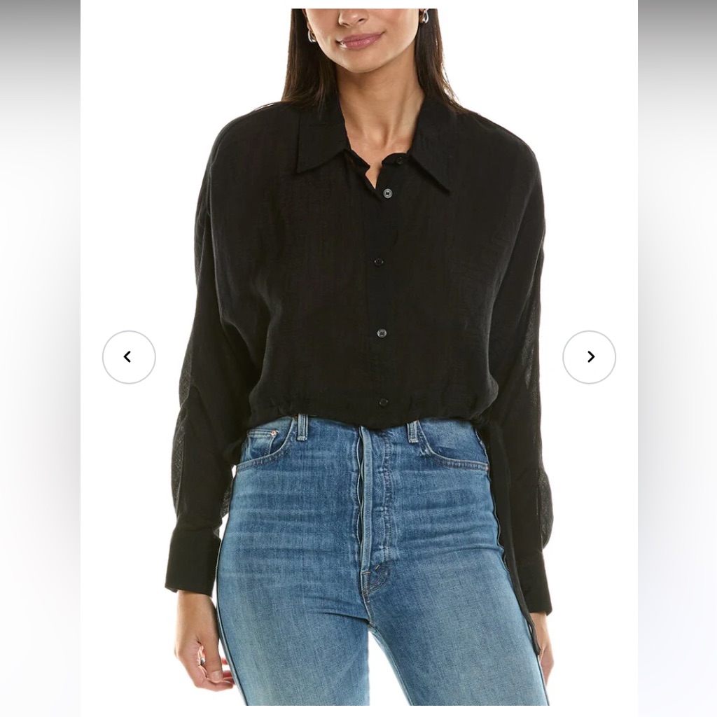 Isla Ciel Black Collared Top